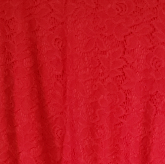 Red lace mini dress - Picture 4 of 4